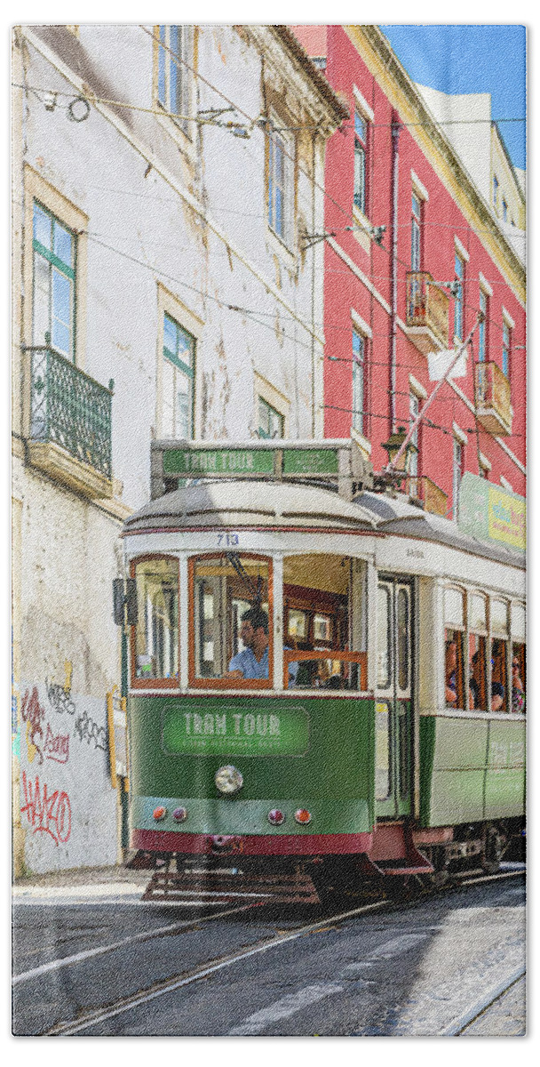 Portugal Photography Bath Towel featuring the photograph Tram Tour by Marla Brown