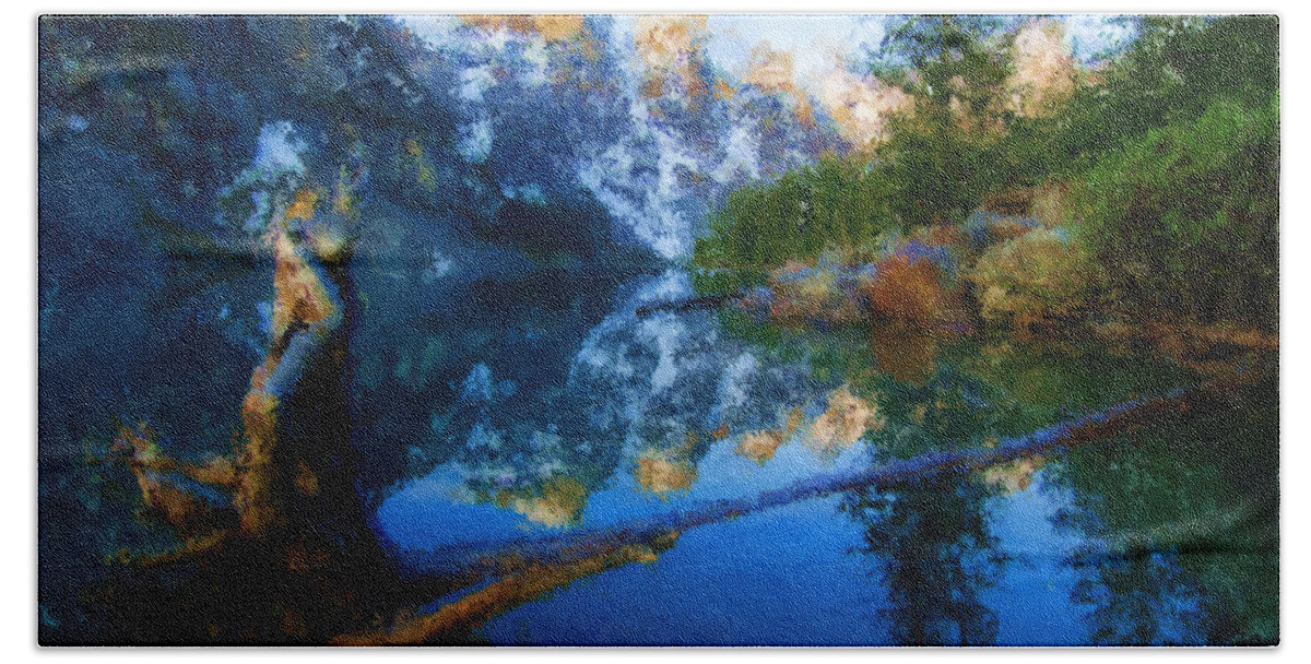  Bath Towel featuring the digital art Tranquil River by Armin Sabanovic
