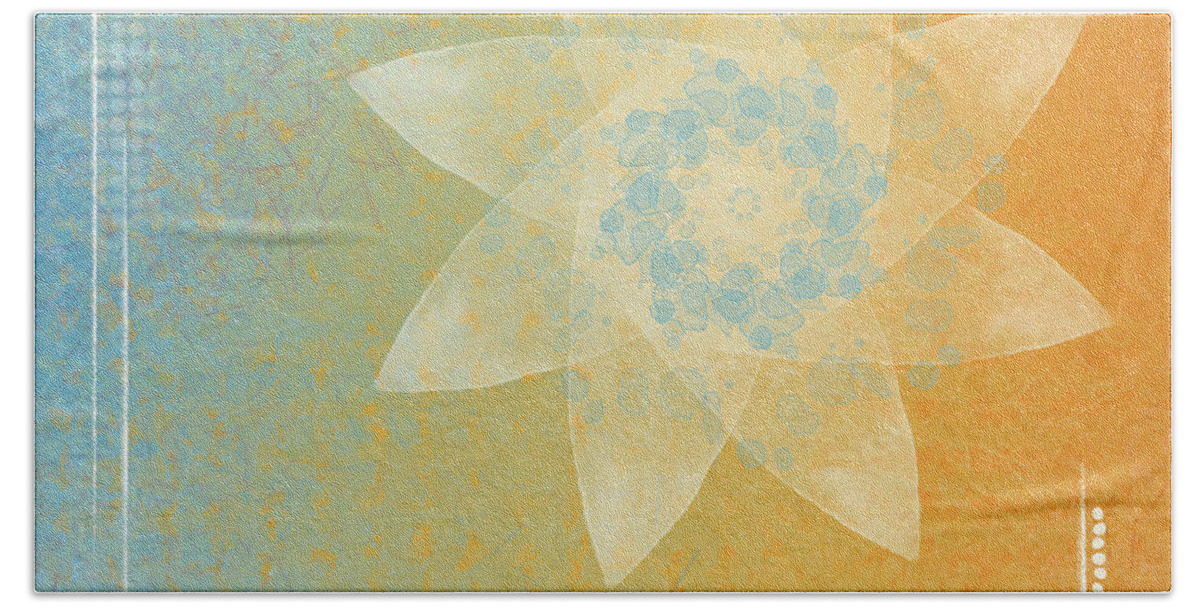 Flower Hand Towel featuring the digital art Transparent Flower by Irene Moriarty