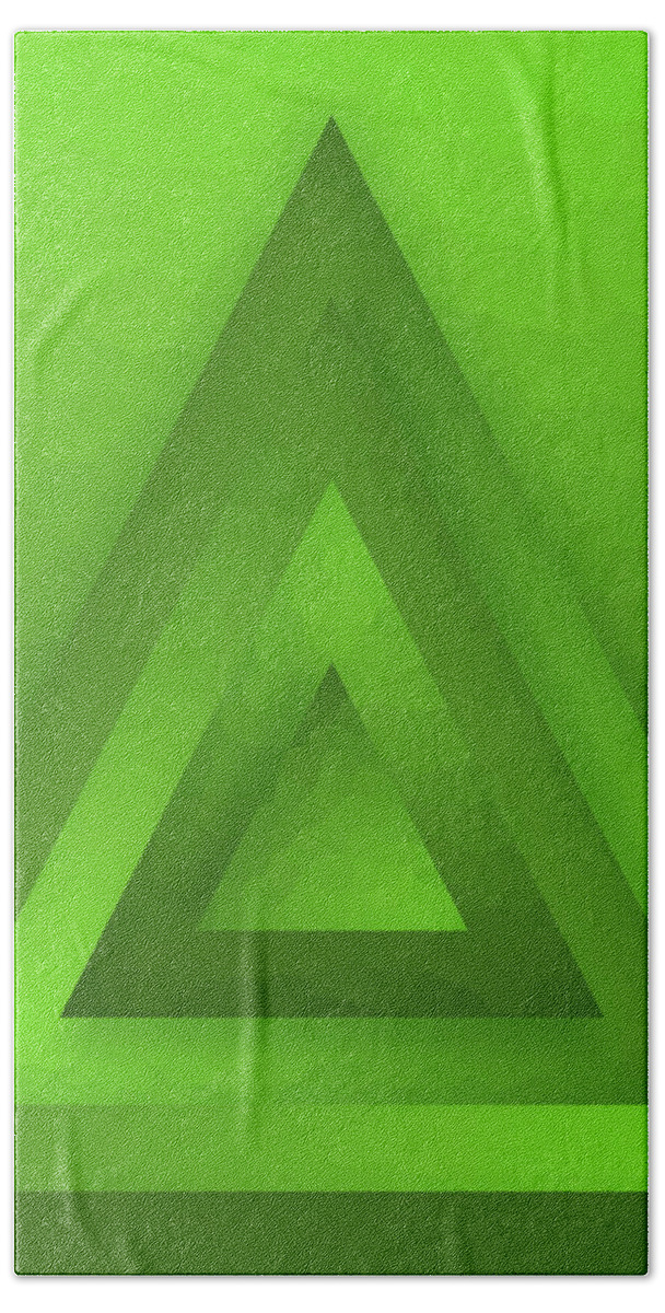 Abstract Bath Towel featuring the digital art Tree Pyramid by Liquid Eye