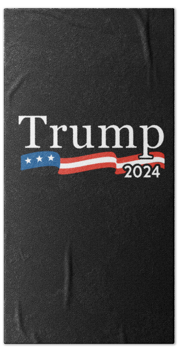 Cool Hand Towel featuring the digital art Trump 2024 For President by Flippin Sweet Gear