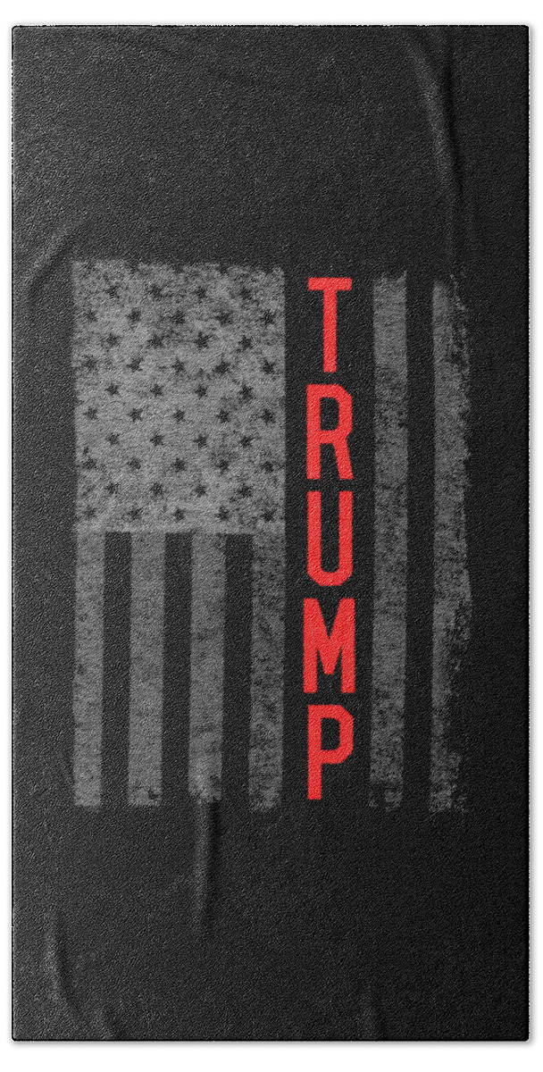 Cool Hand Towel featuring the digital art Trumps America USA Flag Patriotic by Flippin Sweet Gear