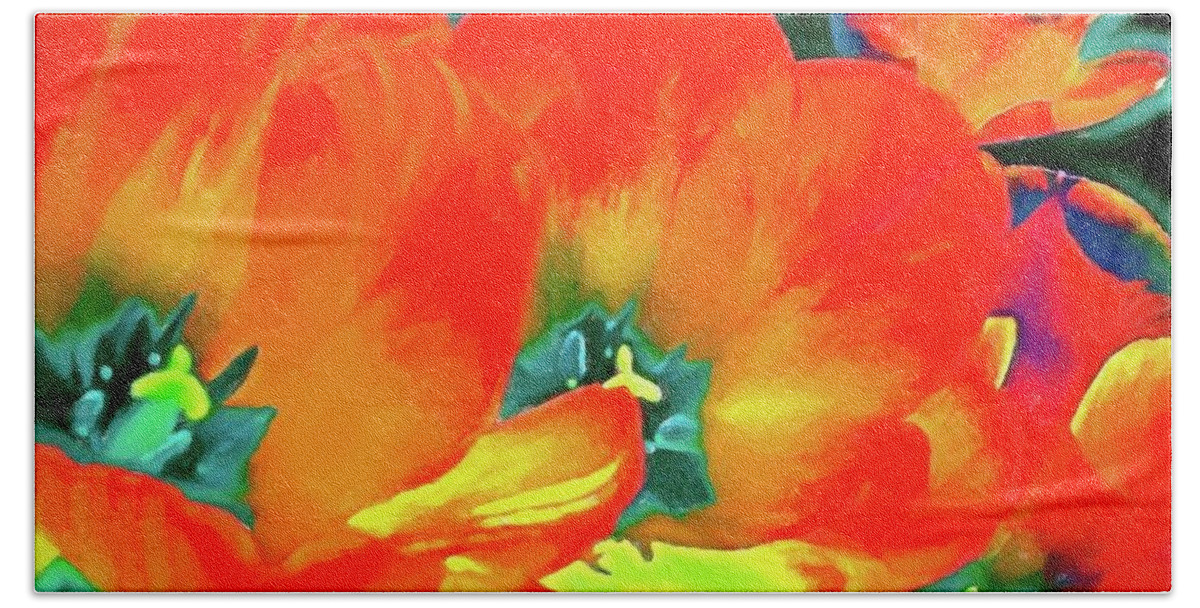 Tulips Hand Towel featuring the photograph Tulip 1 by Pamela Cooper
