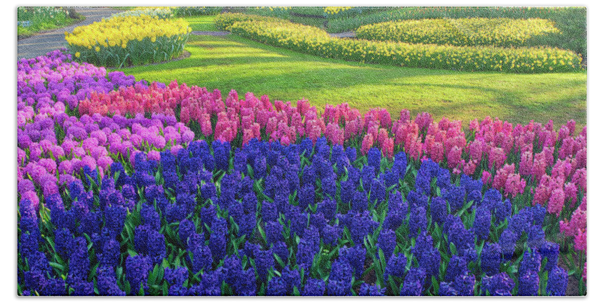 Agricultural Bath Towel featuring the photograph Tulip Curves by Eggers Photography
