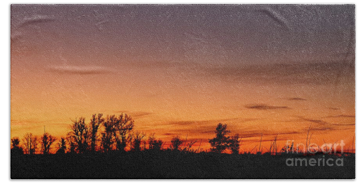 Photography Hand Towel featuring the photograph Twilight at Crex Meadows by Larry Ricker