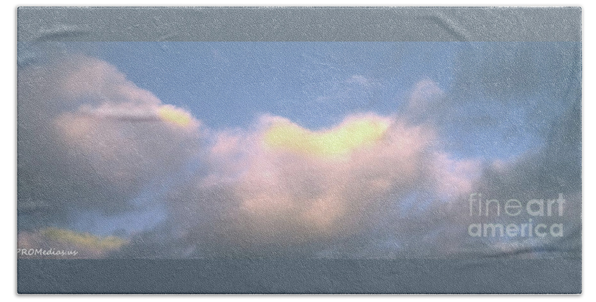 Sunrise Hand Towel featuring the photograph Twilight Sunrise Clouds by PROMedias US