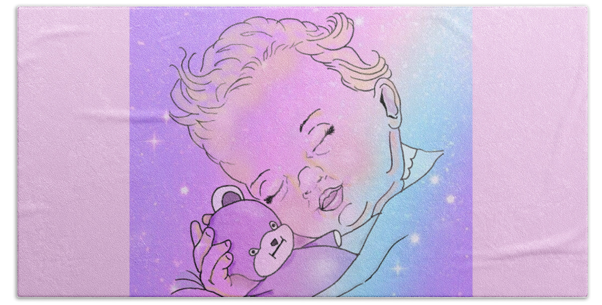 Baby Bath Towel featuring the digital art Twinkle, Twinkle Little Dreams by Kelly Mills