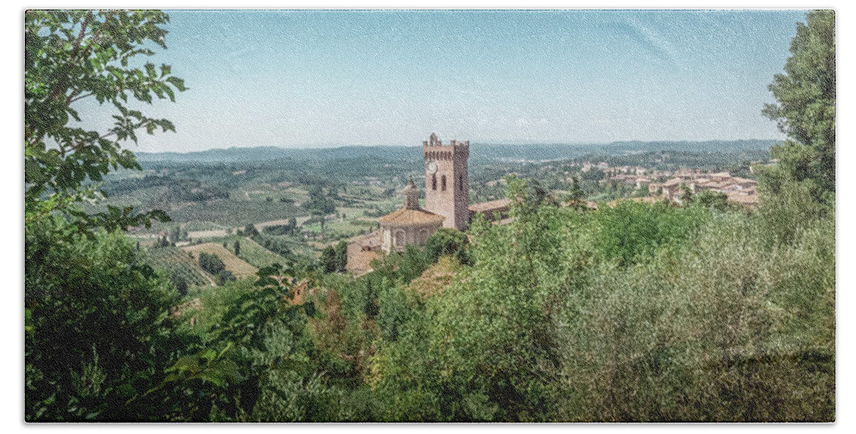 2015 Hand Towel featuring the photograph Typical Tuscan landscape in San Miniato by Benoit Bruchez