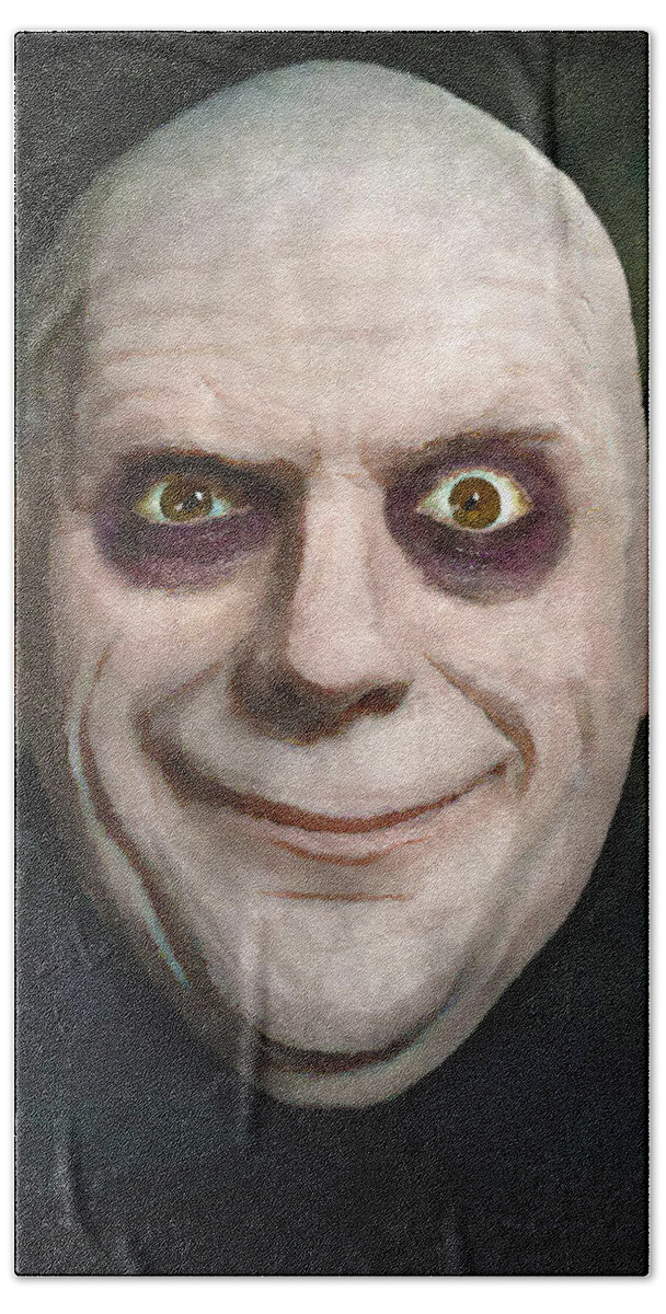 2d Bath Towel featuring the photograph Uncle Fester Watercolor FX by Brian Wallace
