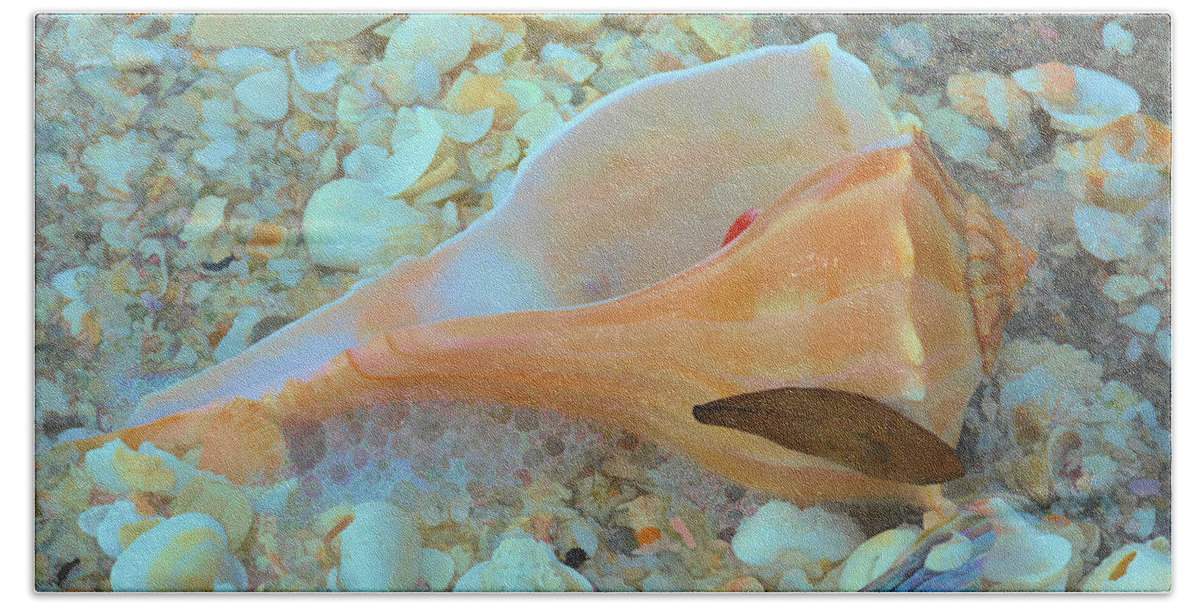 Conch Shell Bath Towel featuring the photograph Underwater by Alison Belsan Horton