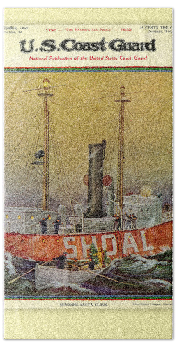 Coast Guard Bath Towel featuring the mixed media United States Coast Guard by Jerry McElroy