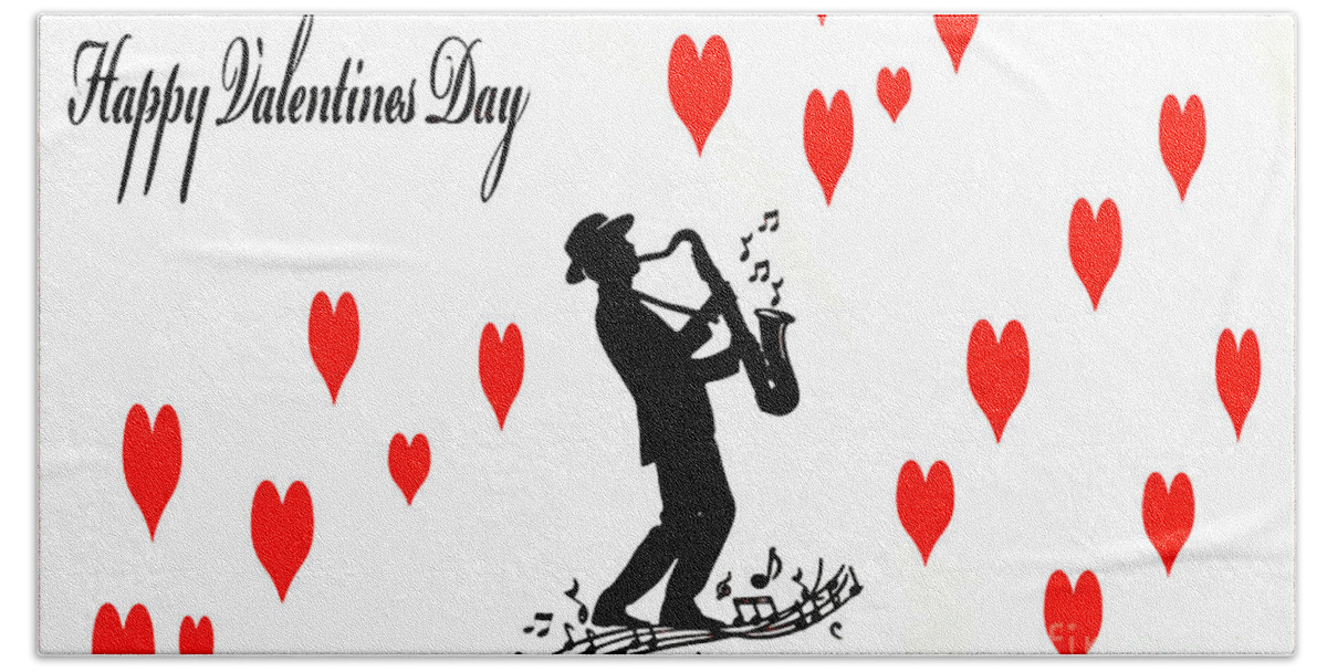 Valentine's Day Bath Towel featuring the digital art Valentine Serenade by Eddie Eastwood