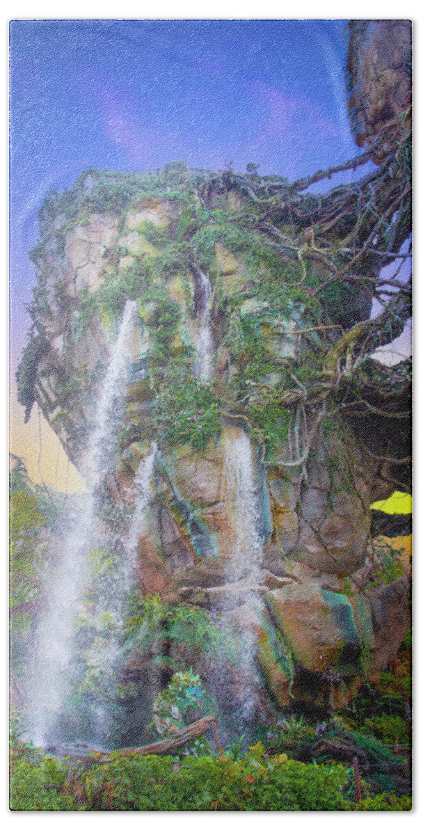 Wdw Bath Towel featuring the photograph Valley of Mo'ara Floating Mountain by Mark Andrew Thomas