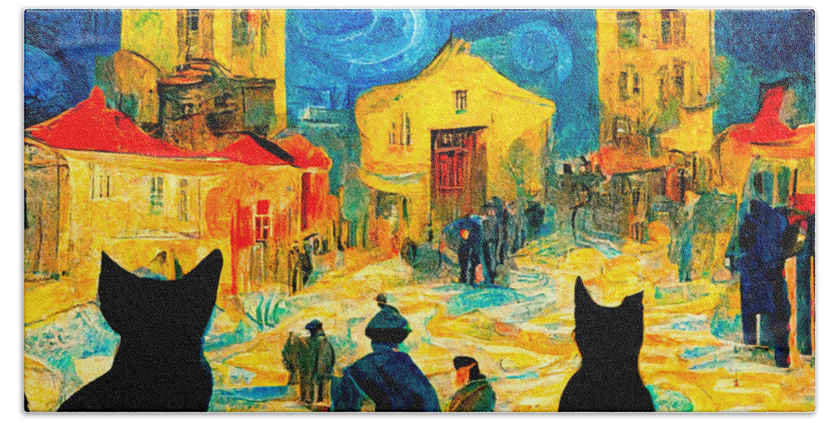 Vincent Van Gogh Bath Towel featuring the digital art Van Gogh #2 by Craig Boehman