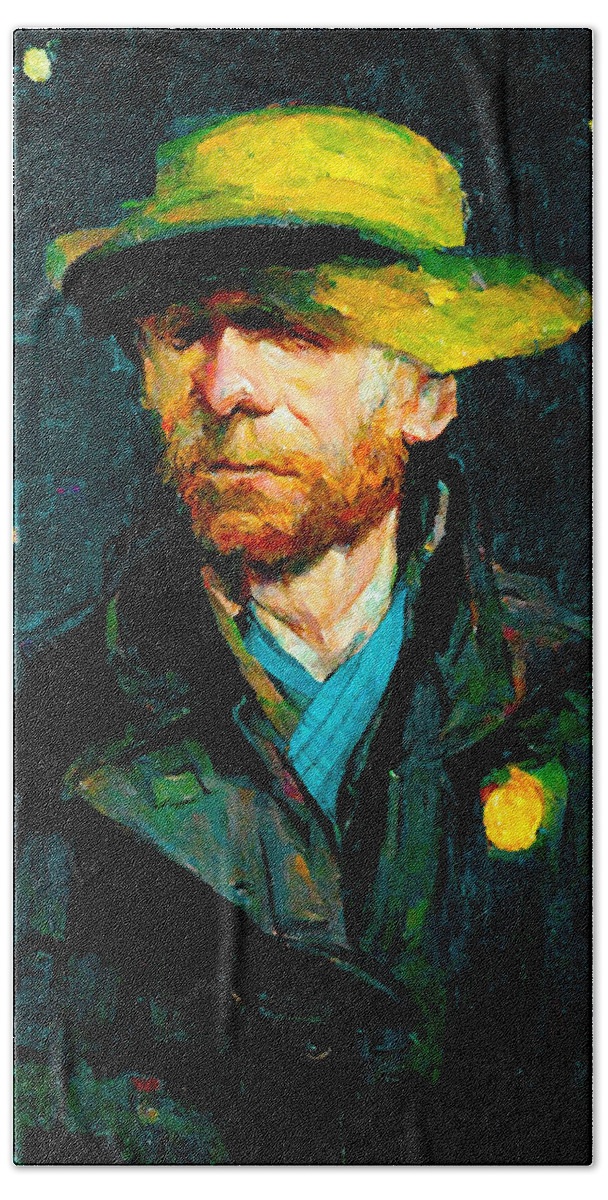 Vincent Van Gogh Hand Towel featuring the digital art Van Gogh #4 by Craig Boehman