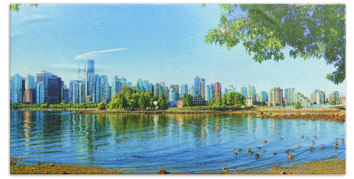 Vancouver Hand Towel featuring the photograph Vancouver British Colombia on a Clear Day by Ola Allen