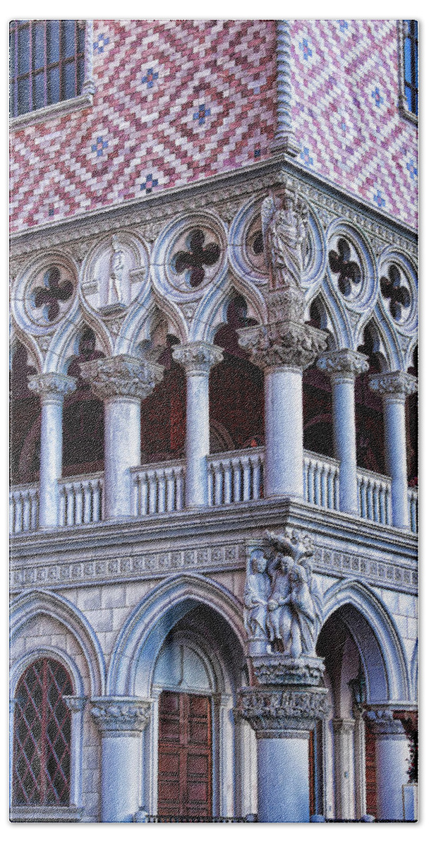 Venetian Palazzo Bath Towel featuring the photograph Venetian Palazzo architectural detail, Las Vegas by Tatiana Travelways