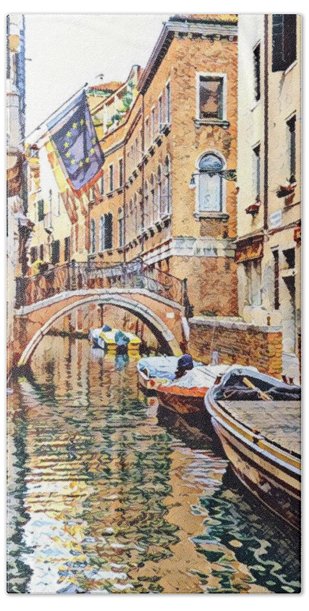  Bath Towel featuring the photograph Venice Italy by Adam Green