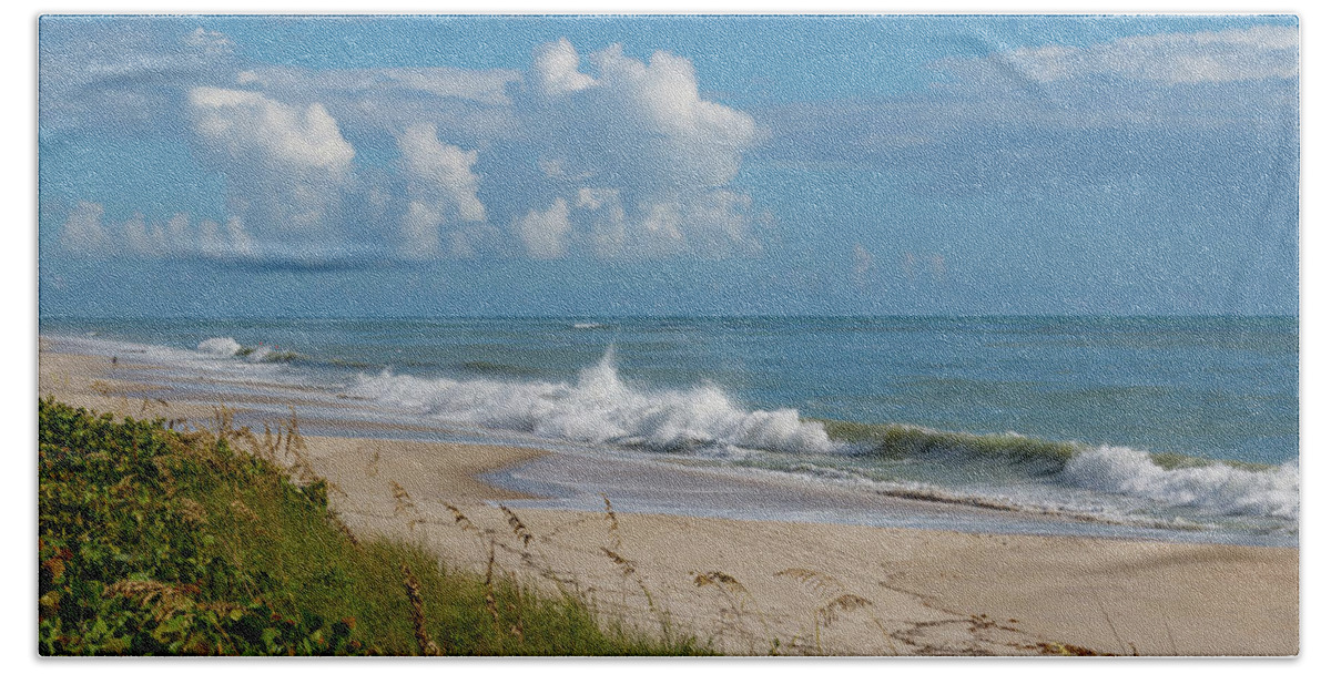 Beach Hand Towel featuring the photograph Vero Beach by Les Greenwood