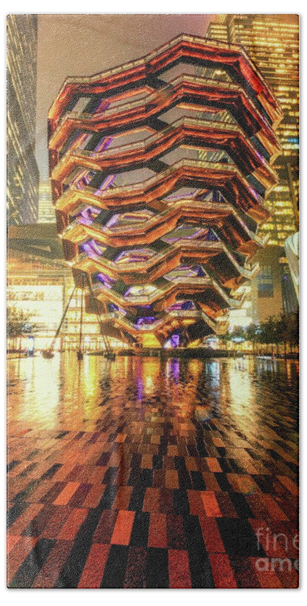 New York Bath Towel featuring the photograph Vessel At Hudson Yards by Lev Kaytsner
