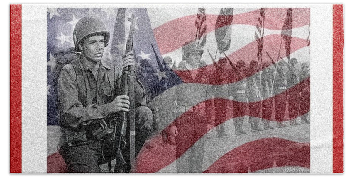 Audie Murphy Bath Towel featuring the photograph Veterans Day - Audie Murphy by Dyle Warren