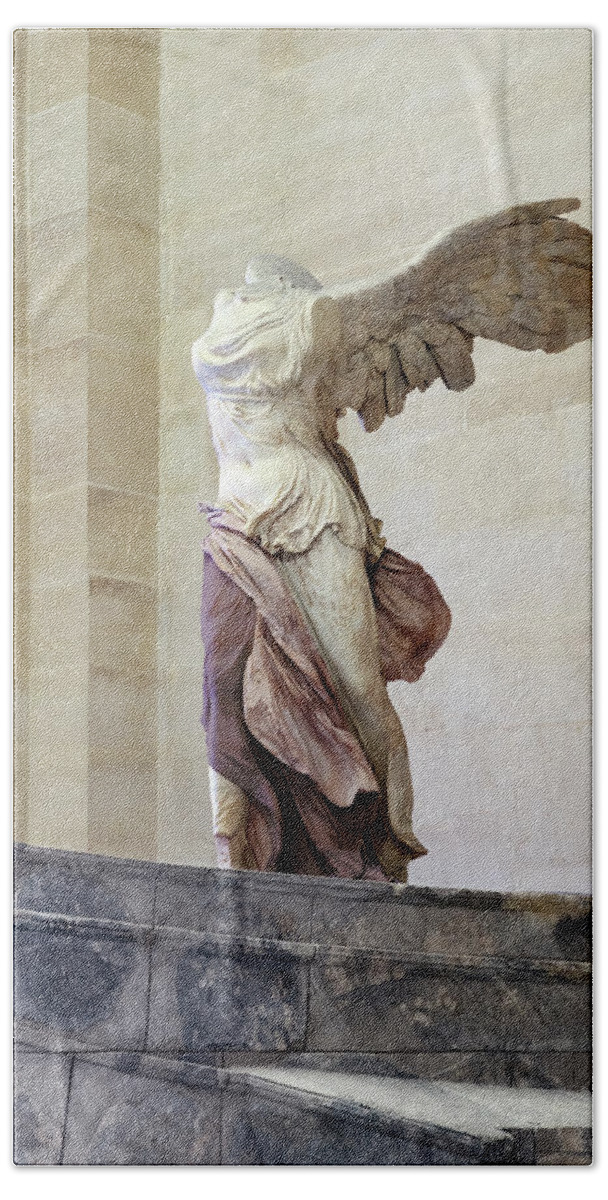 Victory Of Samothrace Bath Towel featuring the photograph Victory of Samothrace 02 Hued by Weston Westmoreland
