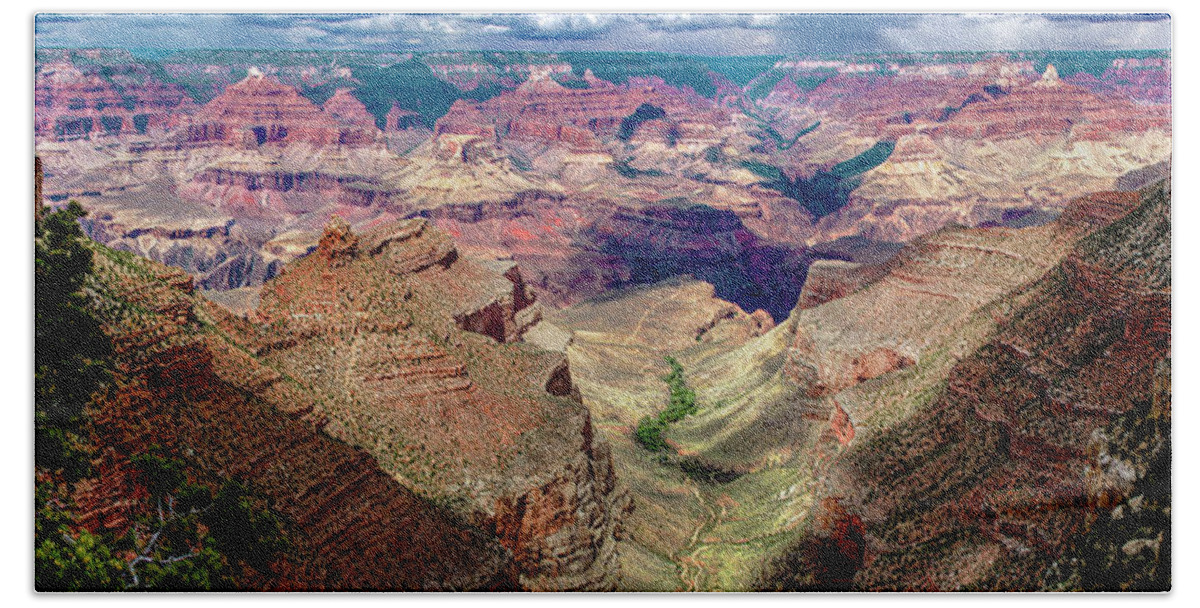 Grand Canyon Hand Towel featuring the photograph View from the South Rim by Al Judge