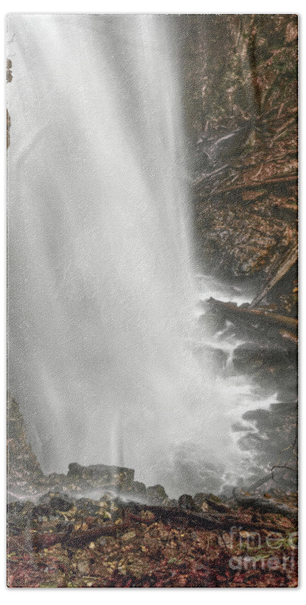 Virgin Falls Bath Towel featuring the photograph Virgin Falls 9 by Phil Perkins