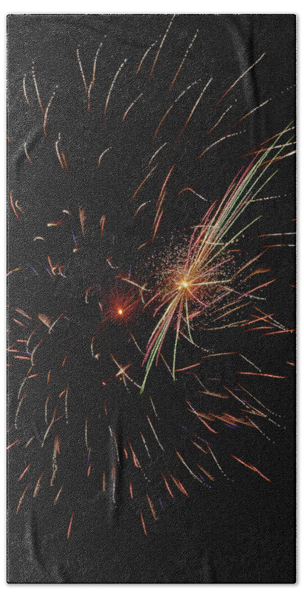 Fireworks Bath Towel featuring the photograph Virginia City Fireworks 15 by Ron Long Ltd Photography