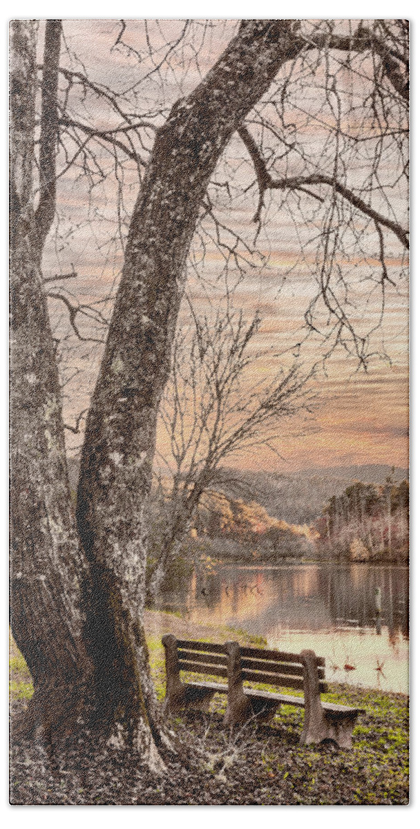 Carolina Bath Towel featuring the photograph Watching as the Sun Softly Sets by Debra and Dave Vanderlaan