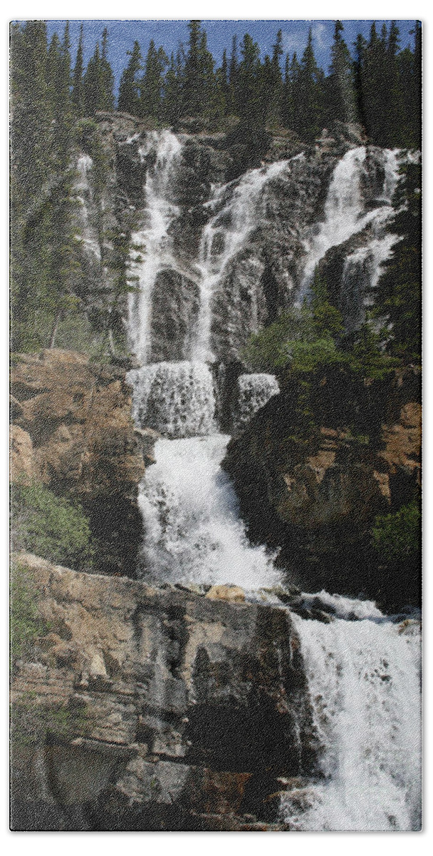 Waterfalls Hand Towel featuring the photograph Water Bliss by Mary Mikawoz