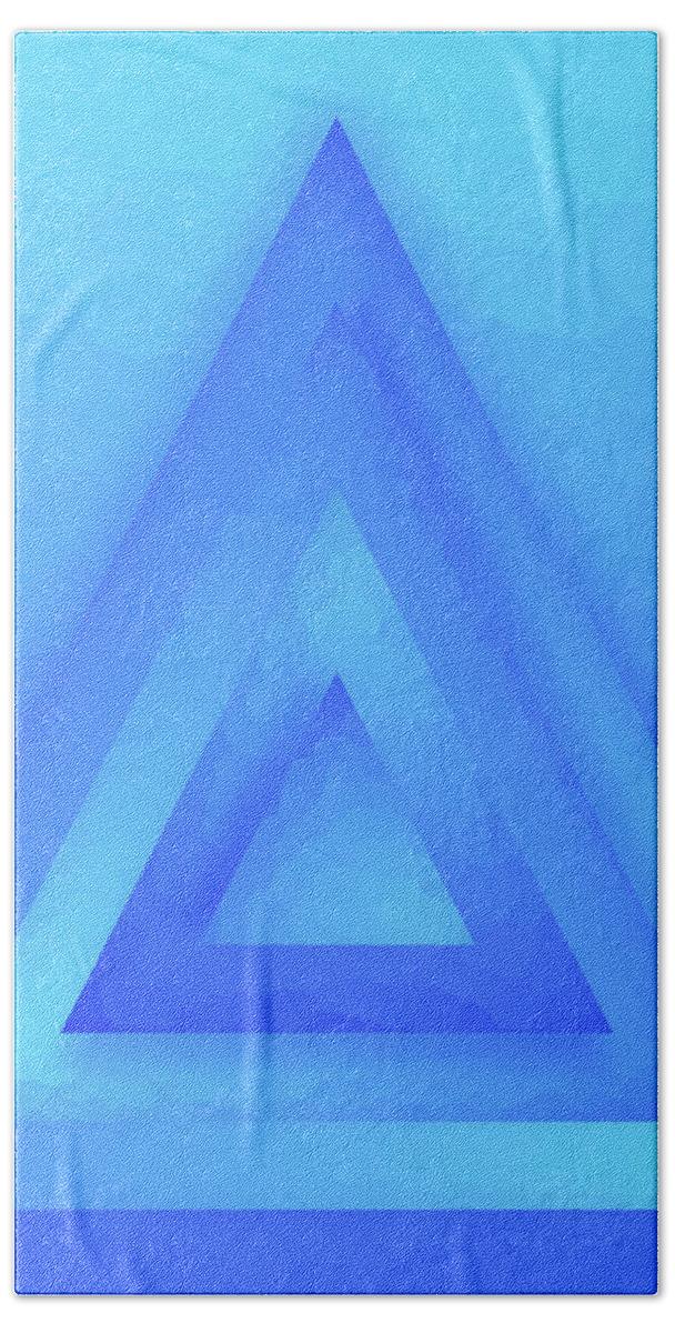Abstract Hand Towel featuring the digital art Water Pyramid by Liquid Eye