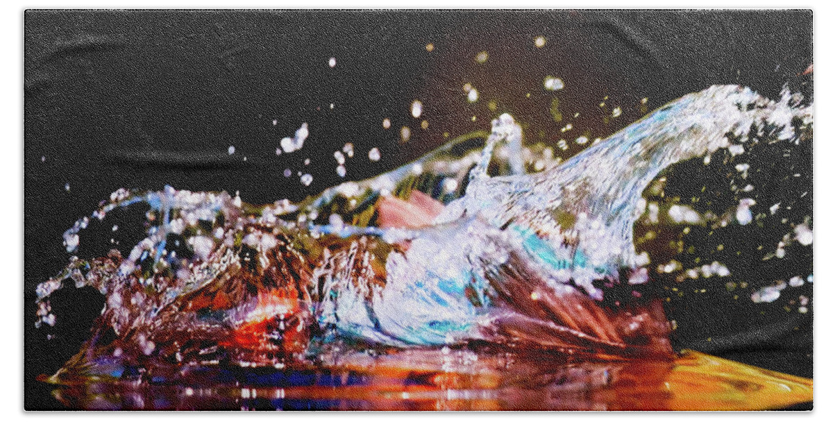 Water Hand Towel featuring the photograph Water Splash 2 by Patricia Piotrak