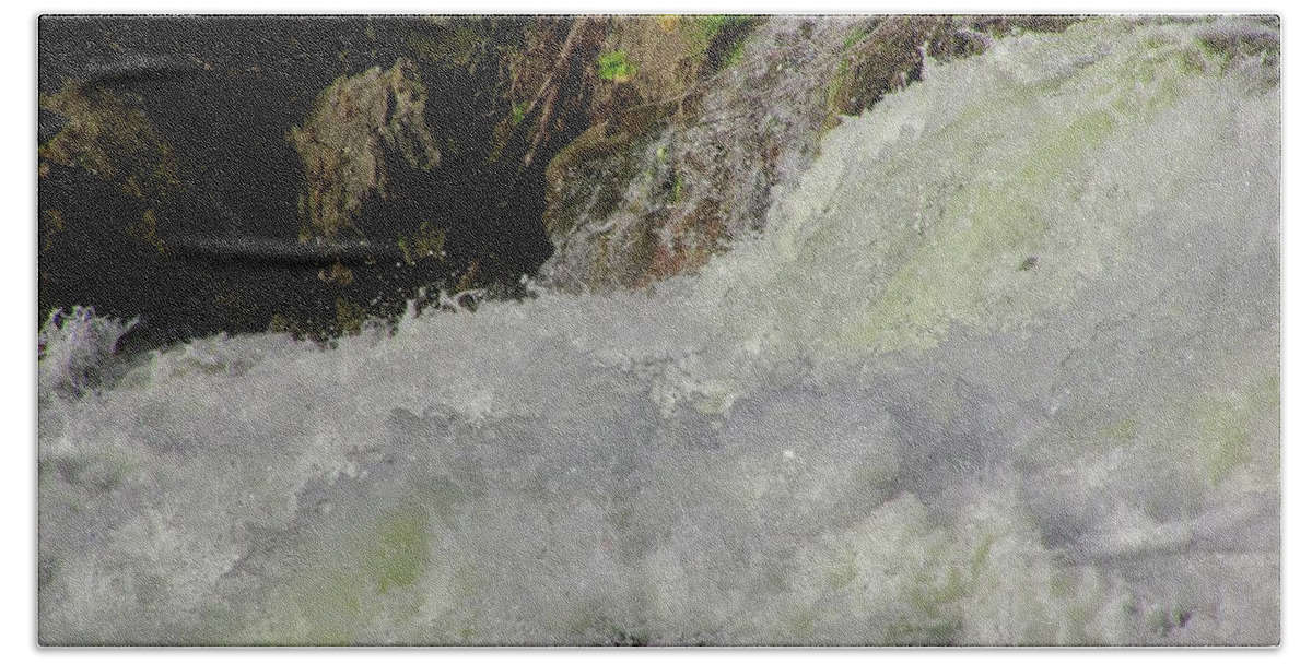 Water Hand Towel featuring the photograph Waterfall Closeup by Stephanie Moore