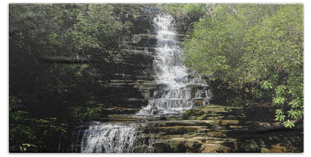 Waterfall Bath Towel featuring the photograph Waterfall - Panther Falls, Ga. by Richard Krebs