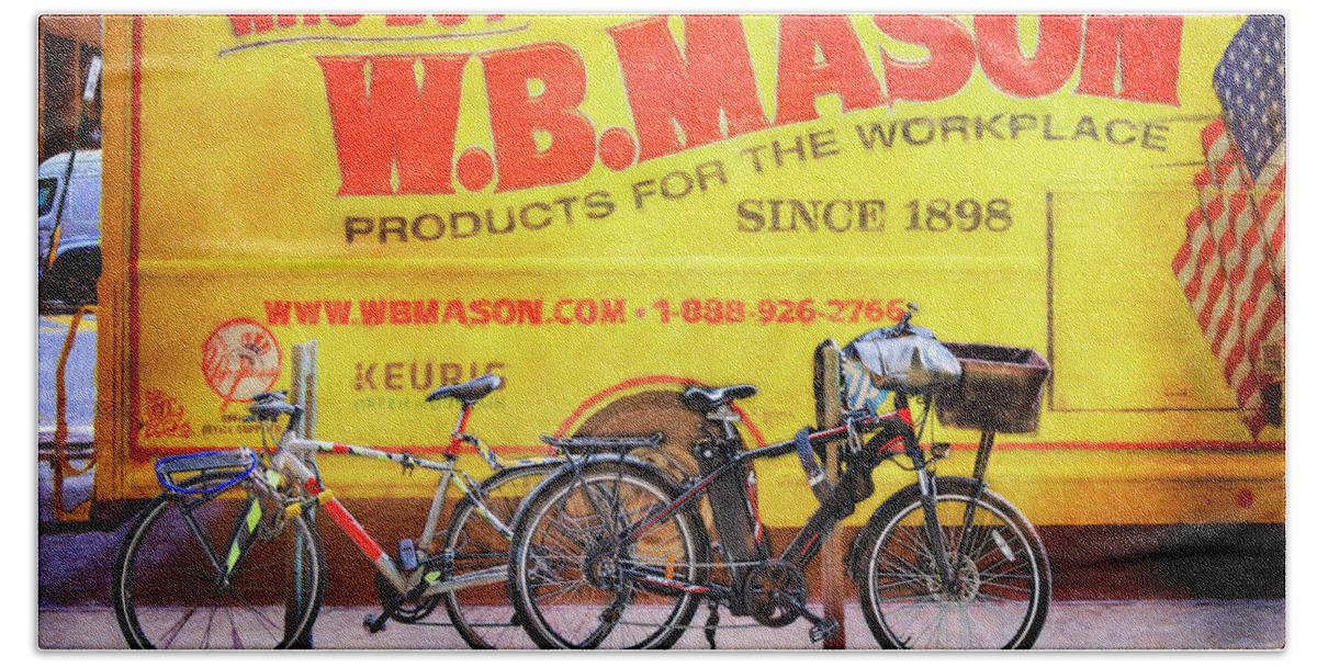 Bicycle Bath Towel featuring the photograph W.B.Mason Bicycles by Craig J Satterlee