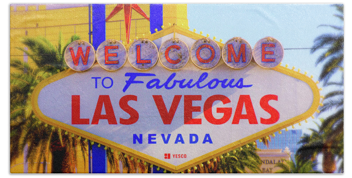  Hand Towel featuring the photograph Welcome to Fabulous Las Vegas by Rodney Lee Williams