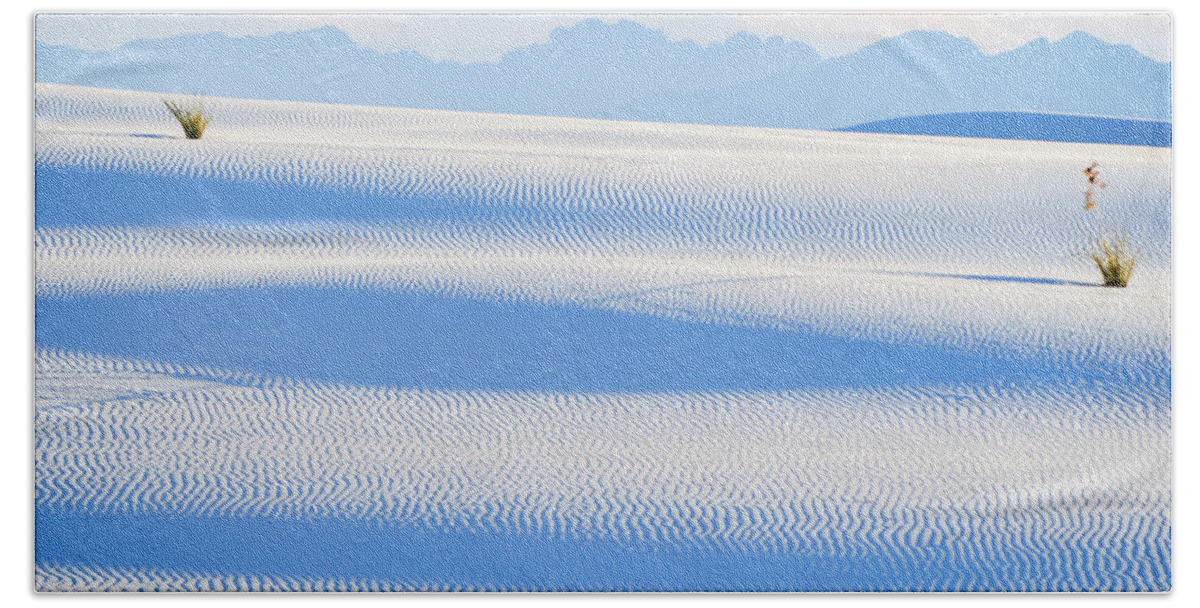 White Sands National Park Bath Towel featuring the photograph White Sands Shadows New Mexico by Kyle Hanson