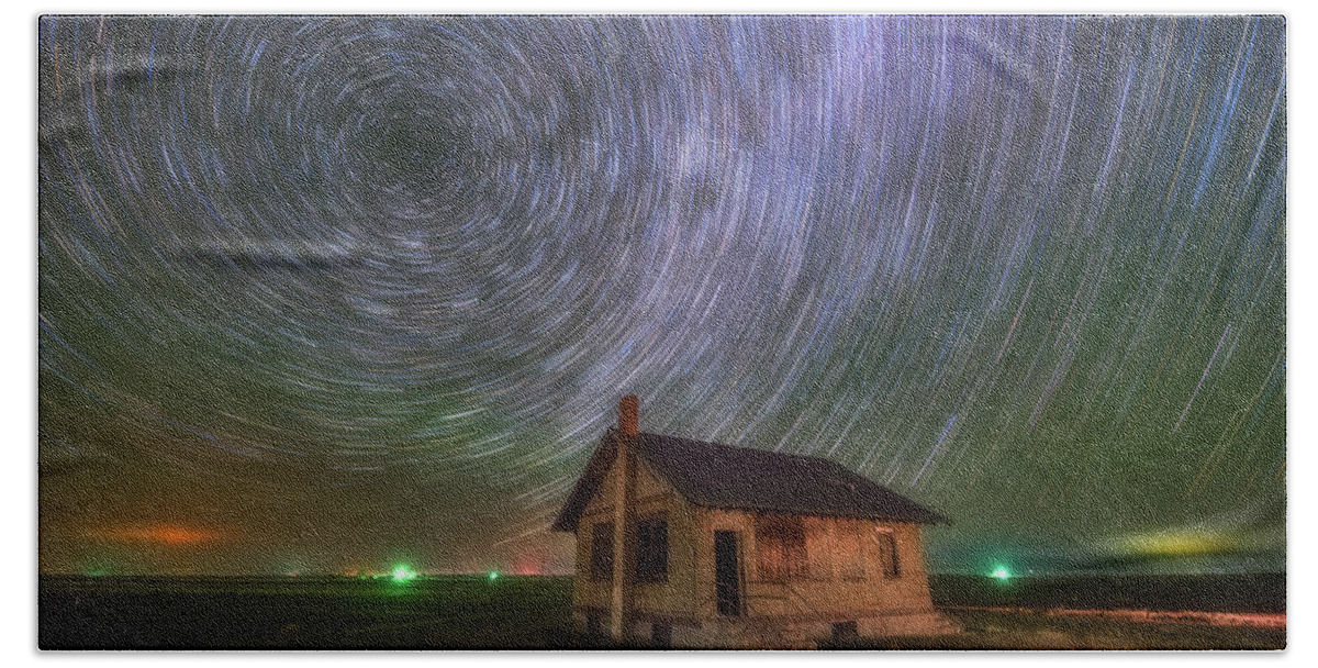 Star Trails Hand Towel featuring the photograph Who Left The Door Open by Darren White