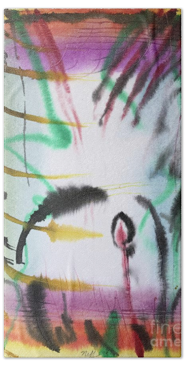 #abstract #abstractart #watercolor #watercolorpainting #color #whyiscolor #abstractcolor #abstractwatercolor #glenneff #neff #thesoundpoetsmusic #picturerockstudio Www.glenneff.com Bath Towel featuring the painting Why is Color by Glen Neff