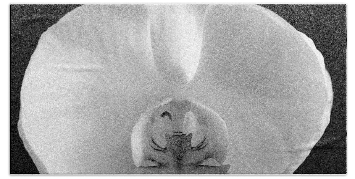 Black And White Bath Towel featuring the photograph Wild Orchid by John Anderson