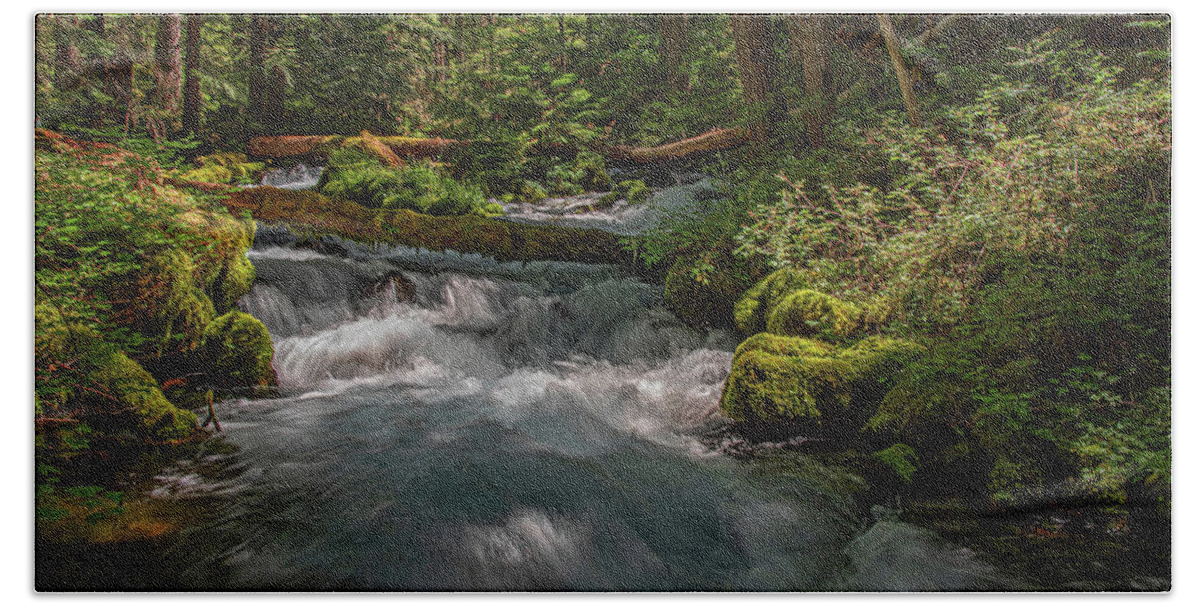  Mountain Hand Towel featuring the photograph Wild water by Ulrich Burkhalter