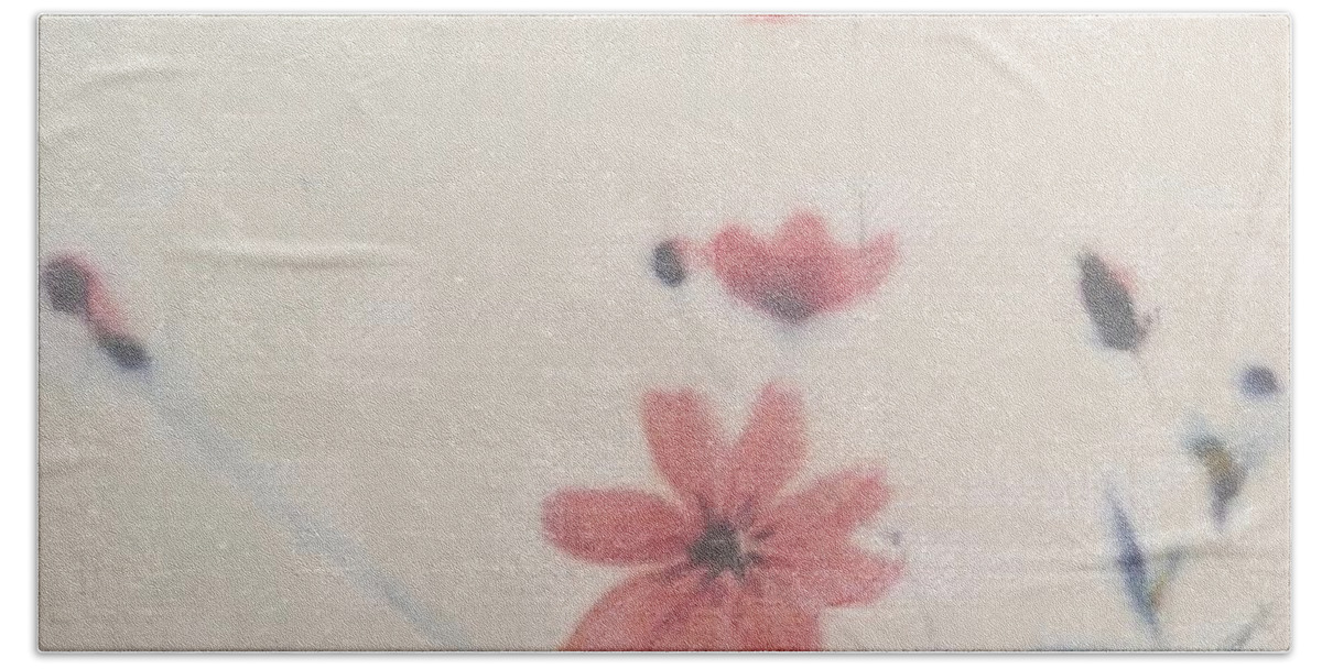 Wildflower Bath Towel featuring the painting Wildflower Mini by Cara Frafjord