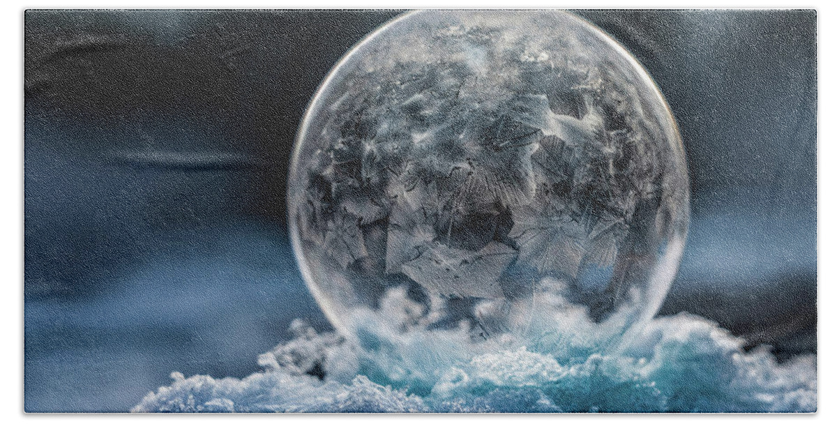 Star Bath Towel featuring the photograph Winter Bubbles VII by Jaroslaw Blaminsky