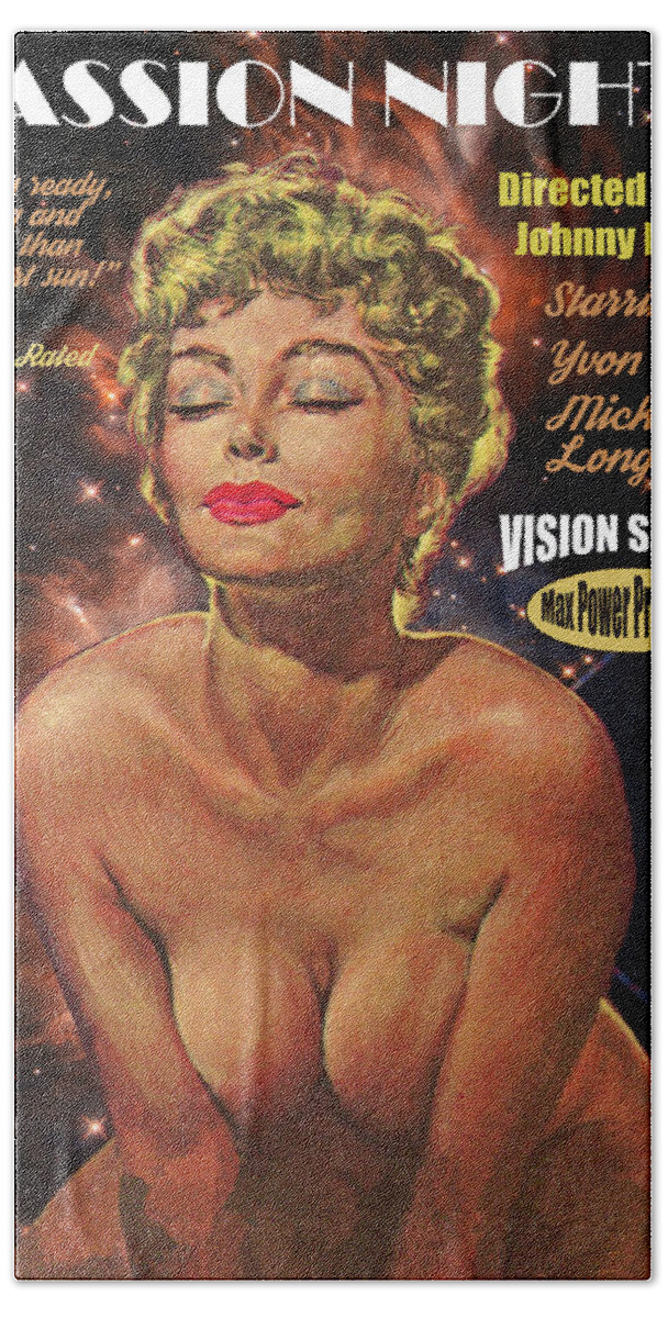 Woman Hand Towel featuring the digital art Woman on Passion Nights by Long Shot