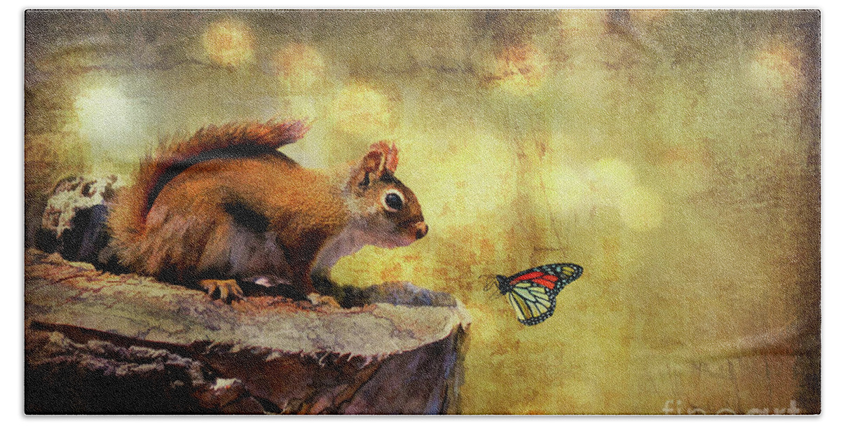 Wildlife Hand Towel featuring the photograph Woodland Wonder by Lois Bryan