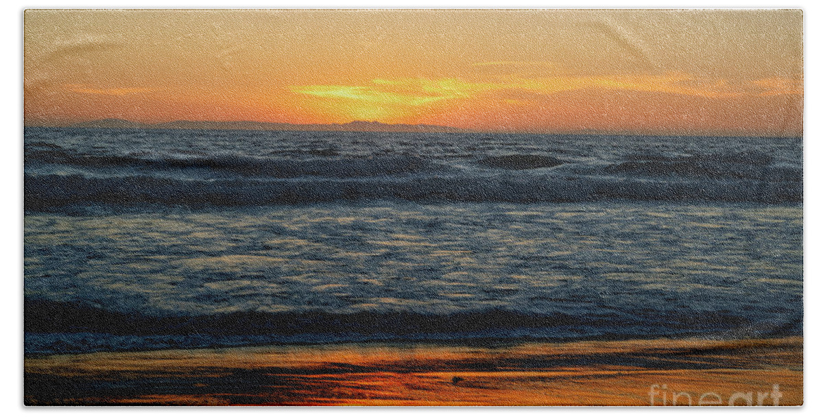 Laguna Beach Hand Towel featuring the photograph Woods Cove Beach Sunset by Abigail Diane Photography