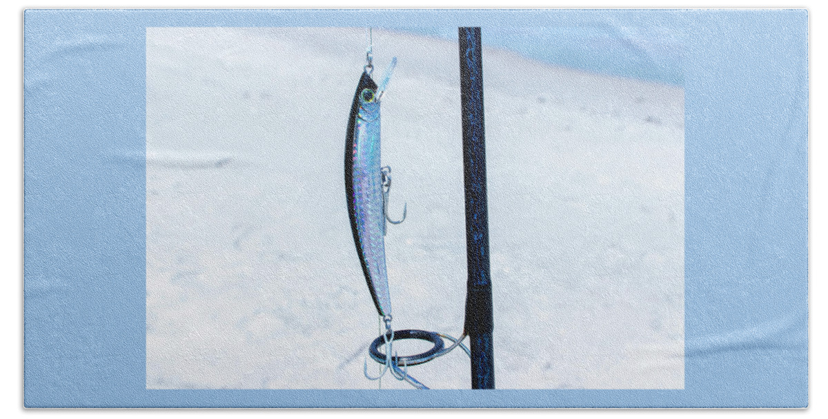 Lure Hand Towel featuring the photograph Yozuri Twitching Minnow by Blair Damson
