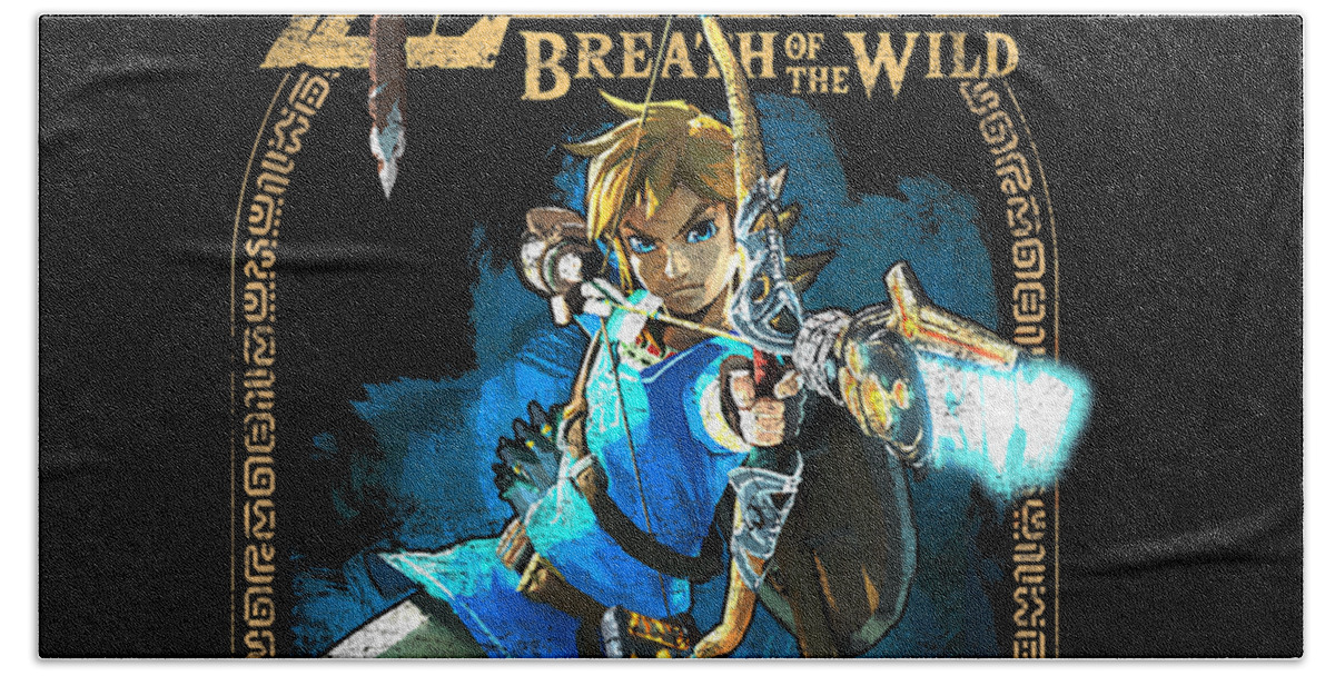 Zelda Breath Of The Wild Link Arch Shot Logo Graphic .png Bath Sheet by Tien  Tuan Vu - Fine Art America