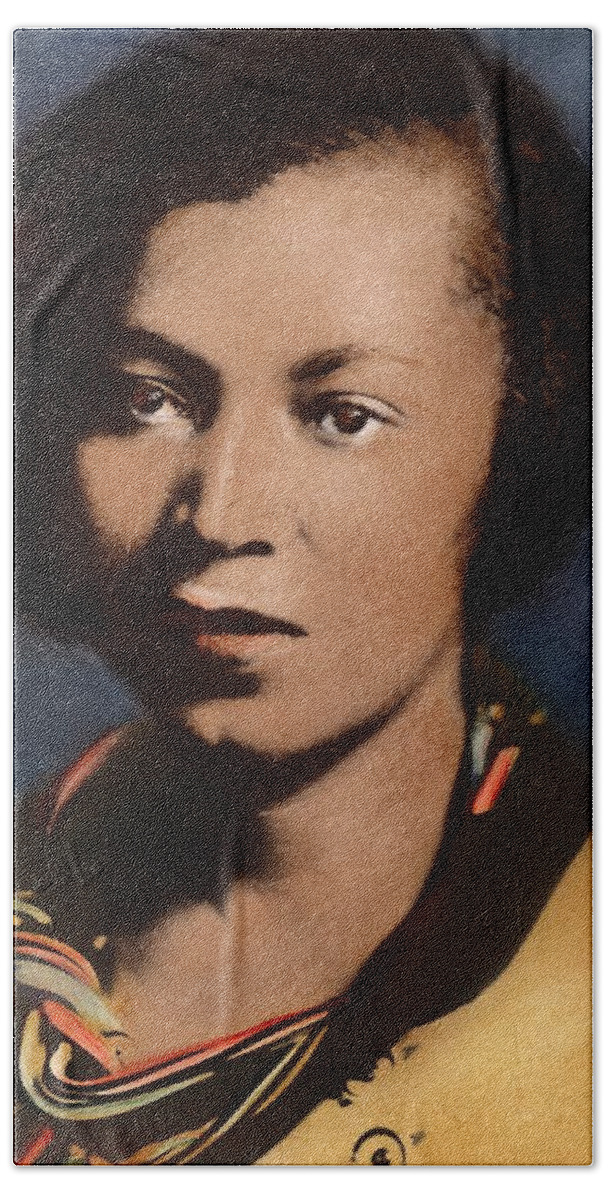 20th Century Bath Towel featuring the photograph Zora Neale Hurston by Granger
